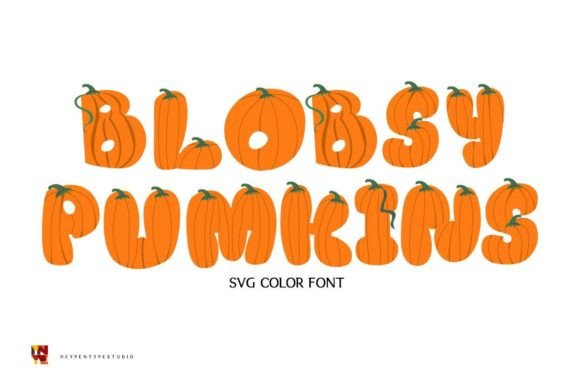 Blobsy Pumpkins: A Playful Color Font for Creative Design
