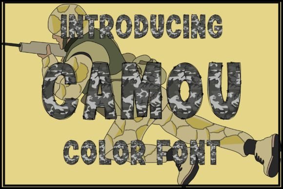 Camou: Bold Military Font for Impactful Designs