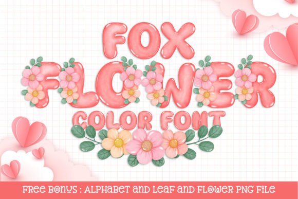 Fox Flower: A Playful Color Font for Charming Designs