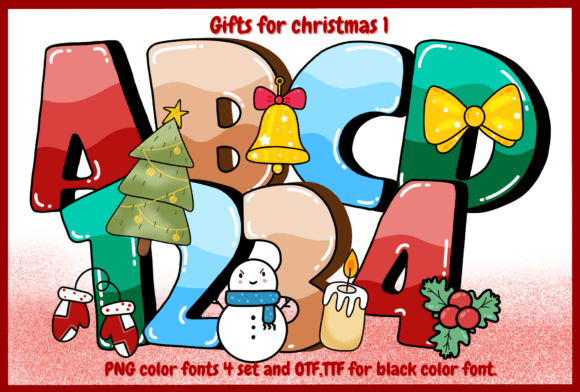 Gifts for Christmas 1: A Festive Typography Asset