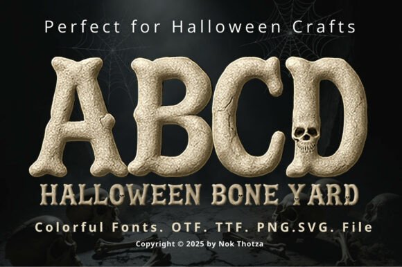 Halloween Bone Yard Font: Elevate Your Spooky Designs