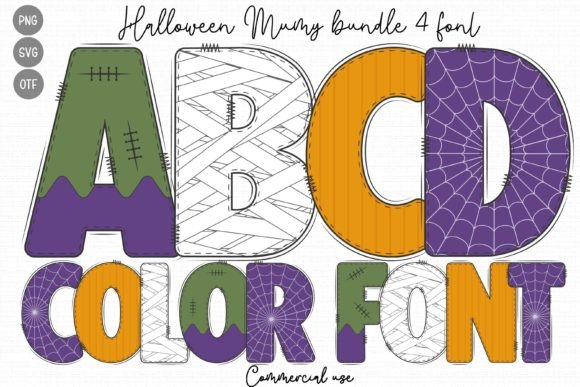 Halloween Mummy Font: A Spooky-Cute Design Asset