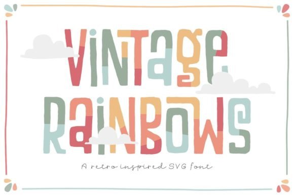 Inject Playful Energy with Vintage Rainbows Typography