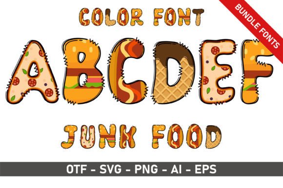 Junk Food Bundle: Vibrant Typography for Playful Designs