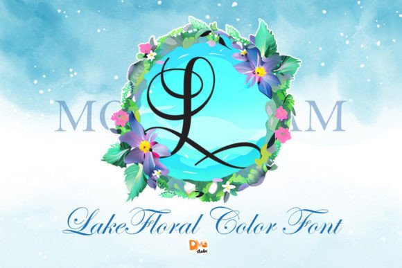 Lake Floral Monogram: Elevate Your Design with Unique Typography