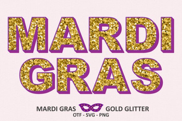 Mardi Gras Gold Glitter: A Festive Design Asset