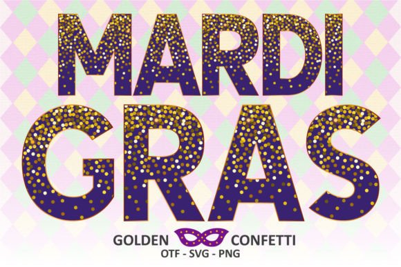 Mardi Gras Golden Confetti: A Festive Design Asset