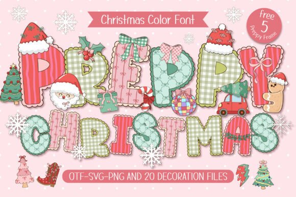 Preppy Christmas: Festive Typography for Modern Design