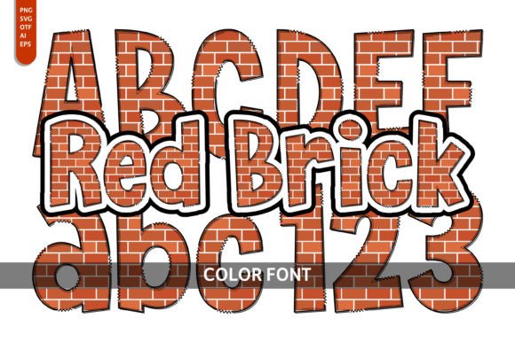 Red Brick: A Playful Color Font for Creative Design