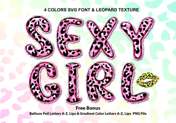 Sexy Girl Font: A Vibrant Leopard Texture for Bold Design