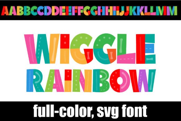 Wiggle-Rainbow: Vibrant Typography for Modern Design